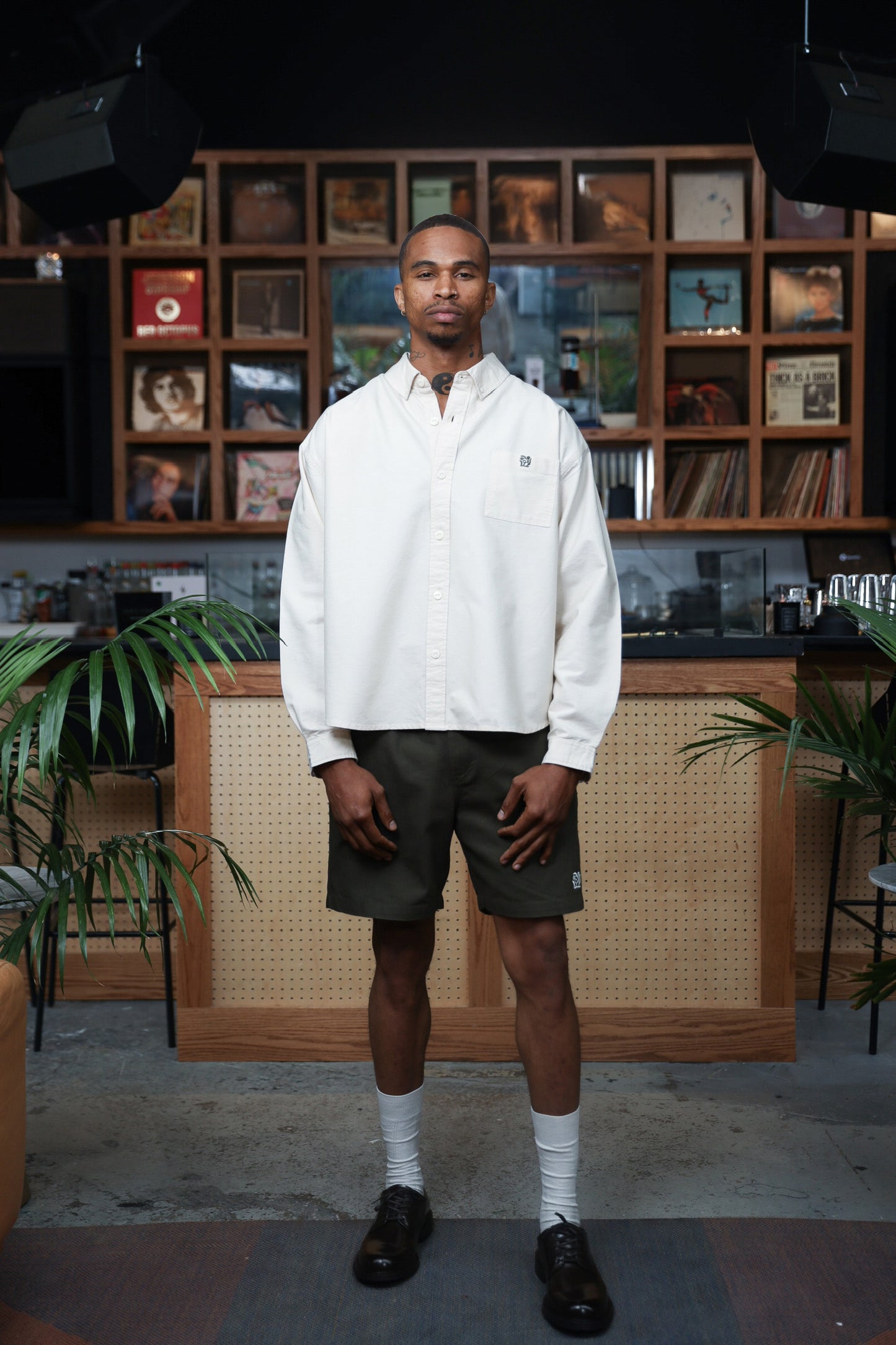 Psalm-Taofik Oxford Shorts – Olive
