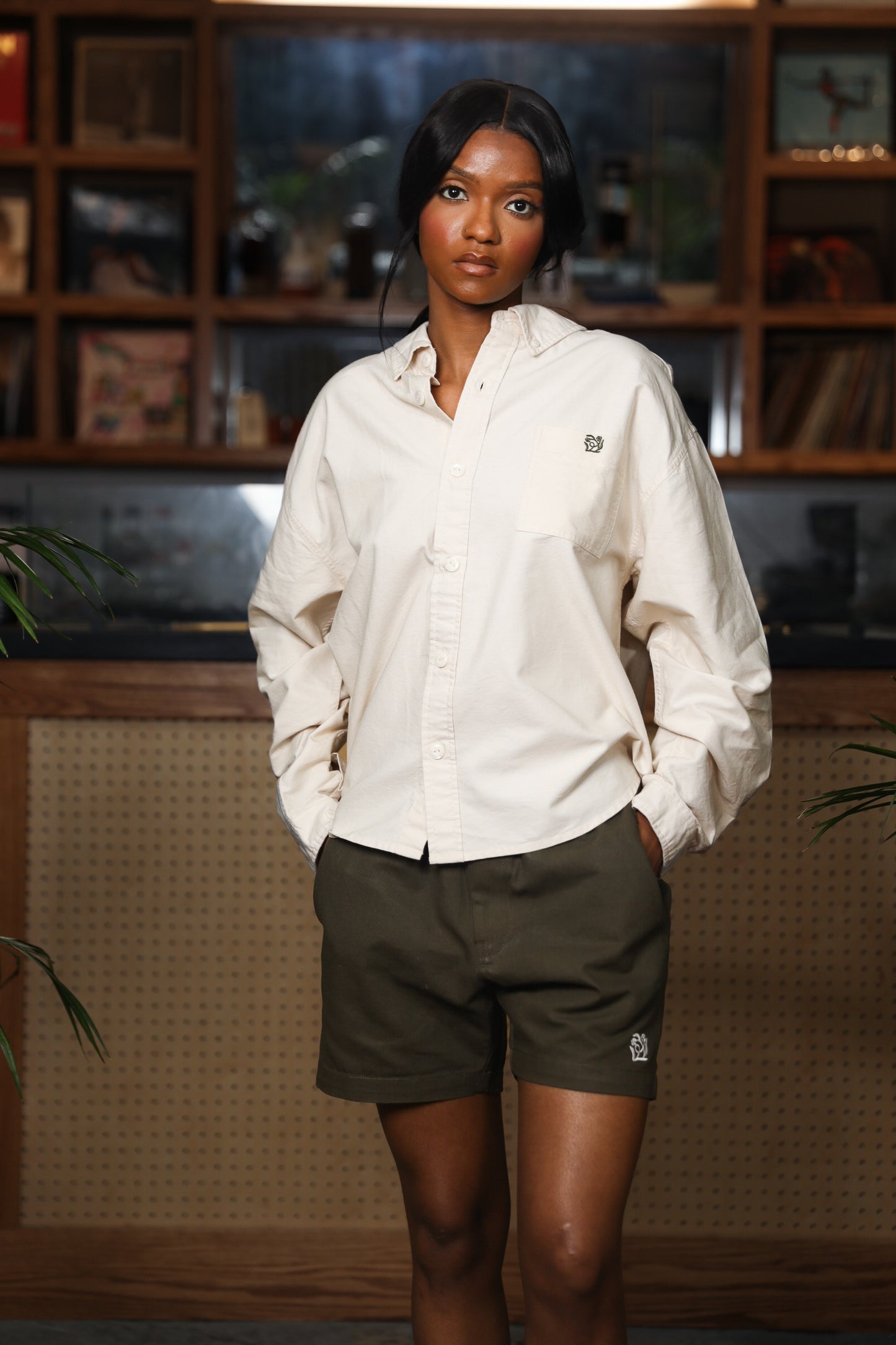 Psalm-Taofik Oxford Shorts – Olive