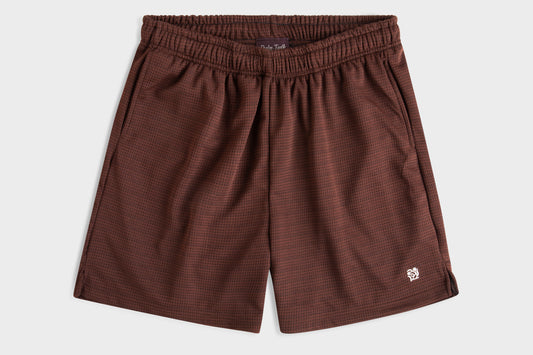 Psalm-Taofik Crest Mesh Shorts – Brown
