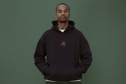 Flower Badge Hoodie - Navy