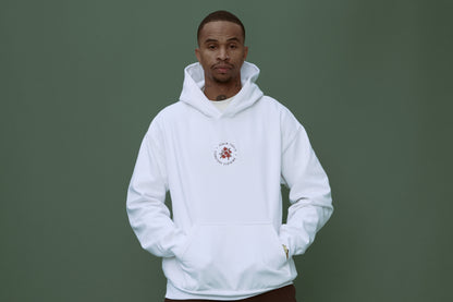 Flower Badge Hoodie - White