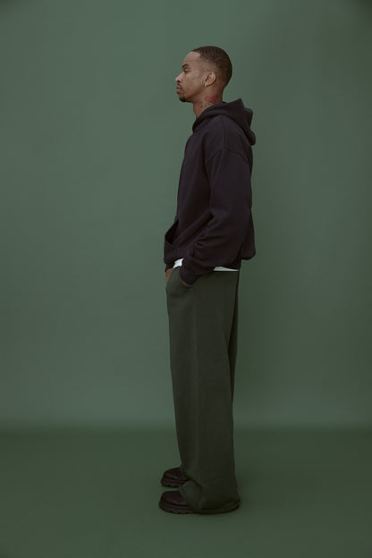 Flower Badge Hoodie - Navy
