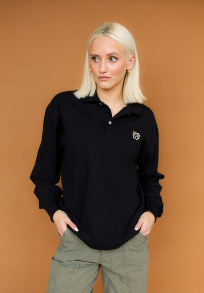 Crest Long Sleeve Polo