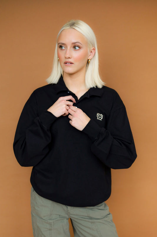 Crest Long Sleeve Polo